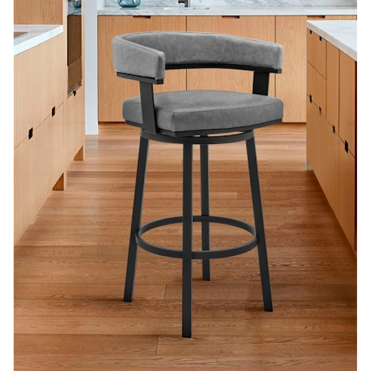 Armen Living Lorin Swivel Bar Stool