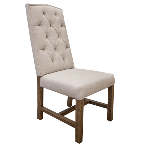 Farmhouse Upholstered Dining Chair with Tufted Back