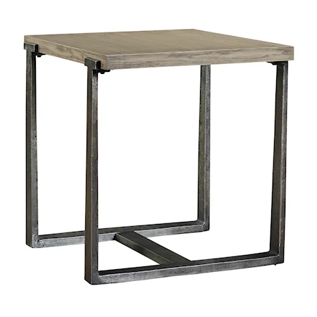 End Table with Metal Base
