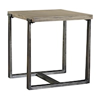 End Table with Metal Base