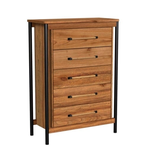 Rustic 5-Drawer Bedroom Chest