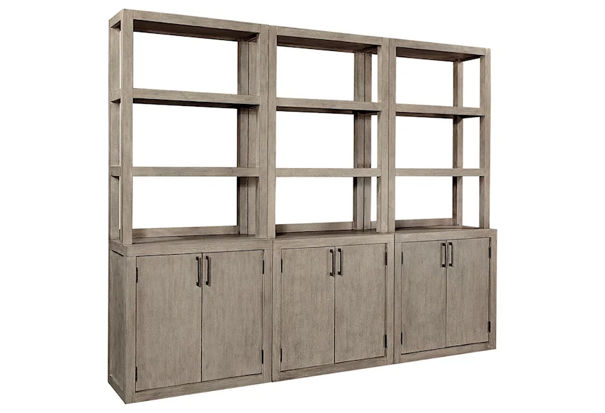 Platinum 3-Piece Bookcase by Aspenhome at Stoney Creek Furniture 
