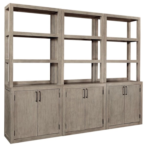 Contemporary 3-Piece Bookcase with Adjustable Shelving