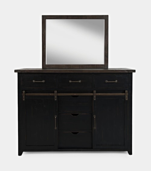 Door Dresser and Mirror Set