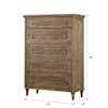 Emerald Interlude 5-Drawer Bedroom Chest with Sandstone Finish