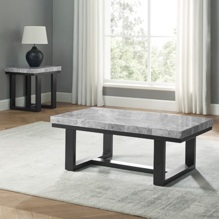 3-pc. Marble-Top Living Room Occasional Set