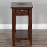 Chair Side Table with Slate Tiles