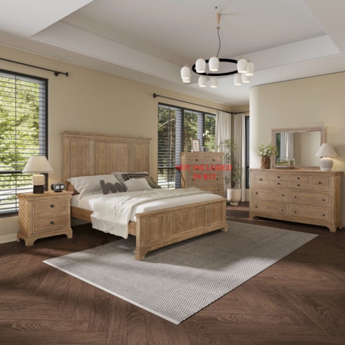 Traditional 4-Piece King Panel Bedroom Set