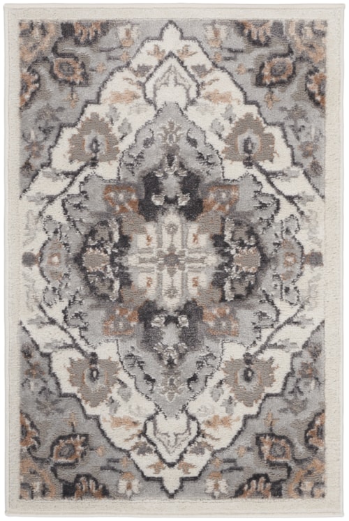2' x 3' Ivory Grey Rectangle Rug