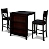 New Classic Gio GIO EBONY 30" 3 PIECE COUNTER TABLE | WITH S