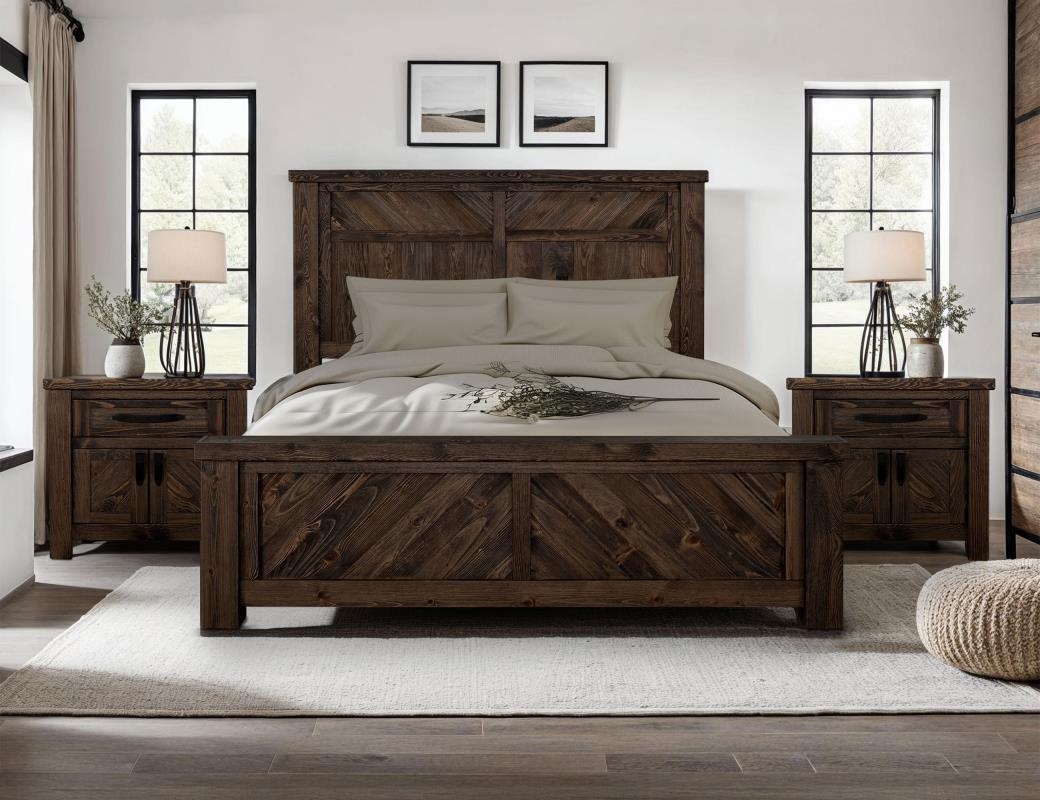 International Furniture Direct Dutton Queen Panel Bed