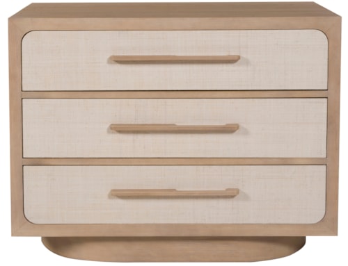 Modern Wide 3-Drawer Nightstand