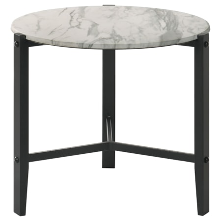 Tandi Faux Marble Side End Table and