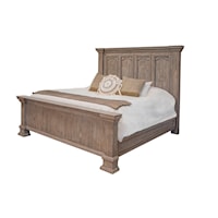 Transitional Queen Panel Bed