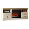 Benchcraft Willowton 64" TV Stand with Electric Fireplace