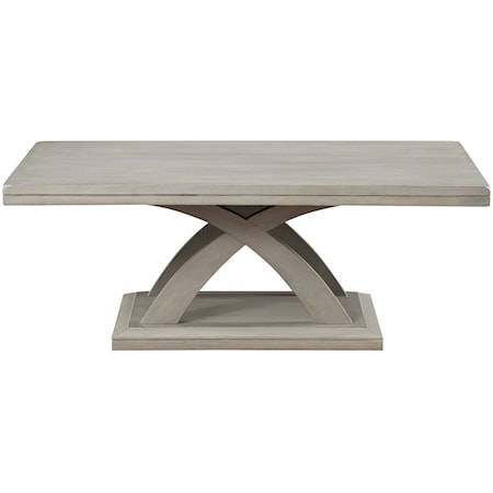 Jocelyn Casual Contemporary Cocktail Table with X-Base