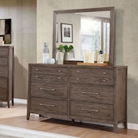 Dresser and Mirror Set