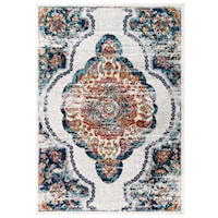 Malia Distressed Vintage Floral Persian Medallion 8x10 Area Rug