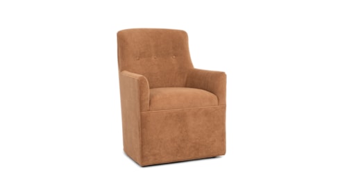 Transitional Arm Chair with Casters