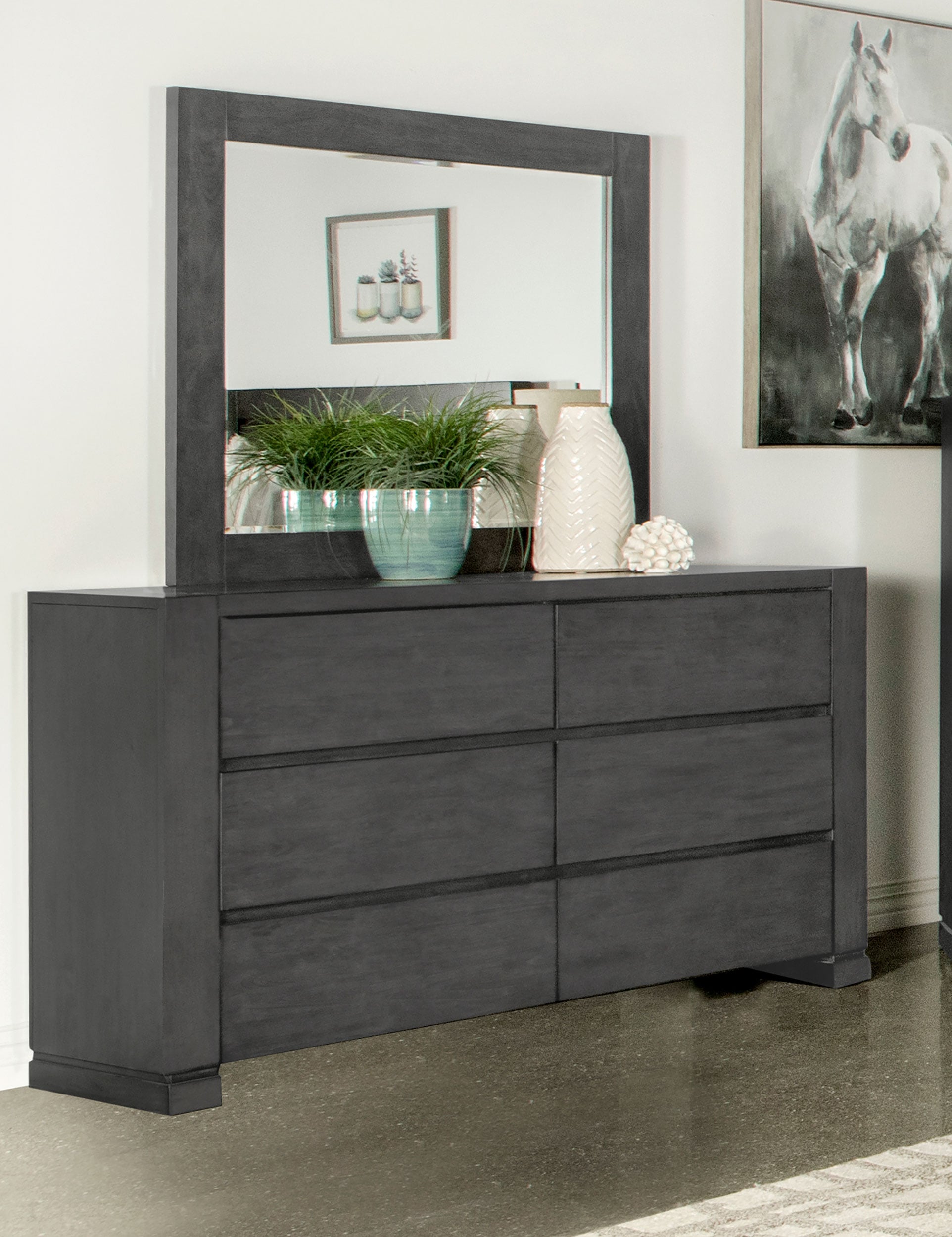 Lorenzo 6-drawer Dresser w/ Mirror
