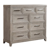 Contemporary 9-Drawer Bureau Dresser  with Bottom Case Dust Proofing