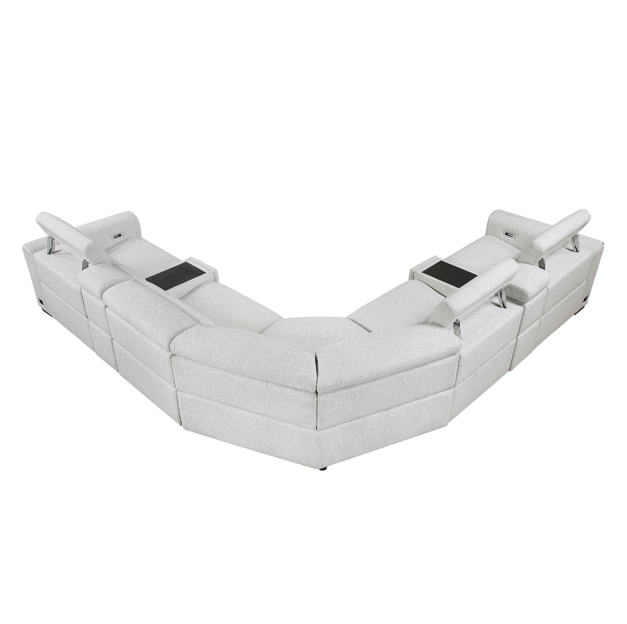 Homelegance McPherson 7-Piece Power Reclining Sectional Sofa