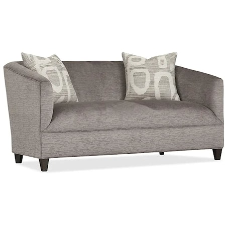 Contemporary Settee with Tuxedo Arms
