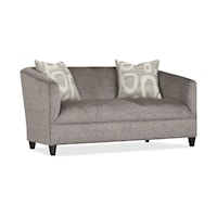 Contemporary Settee with Tuxedo Arms
