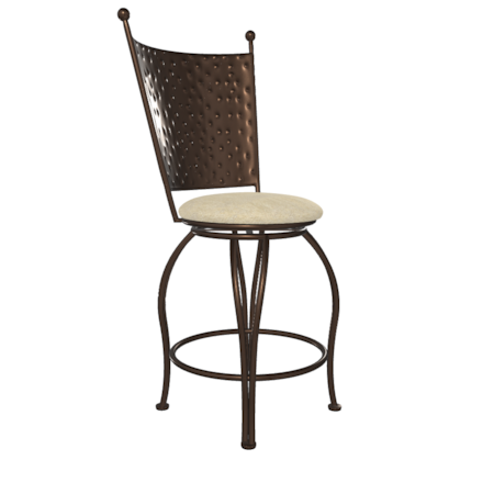 Swivel With Back, No Arms Counter Stool