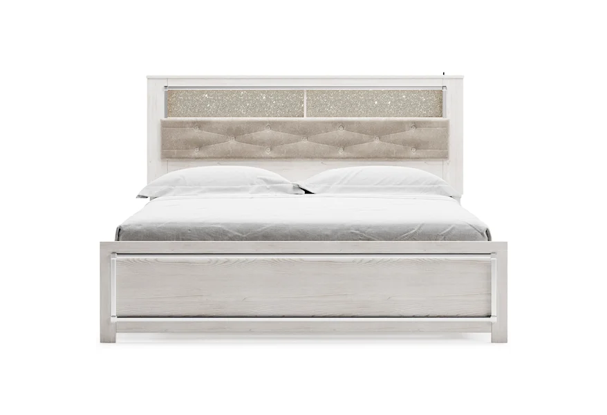 Altyra King Upholstered Bookcase Bed at Van Hill Furniture