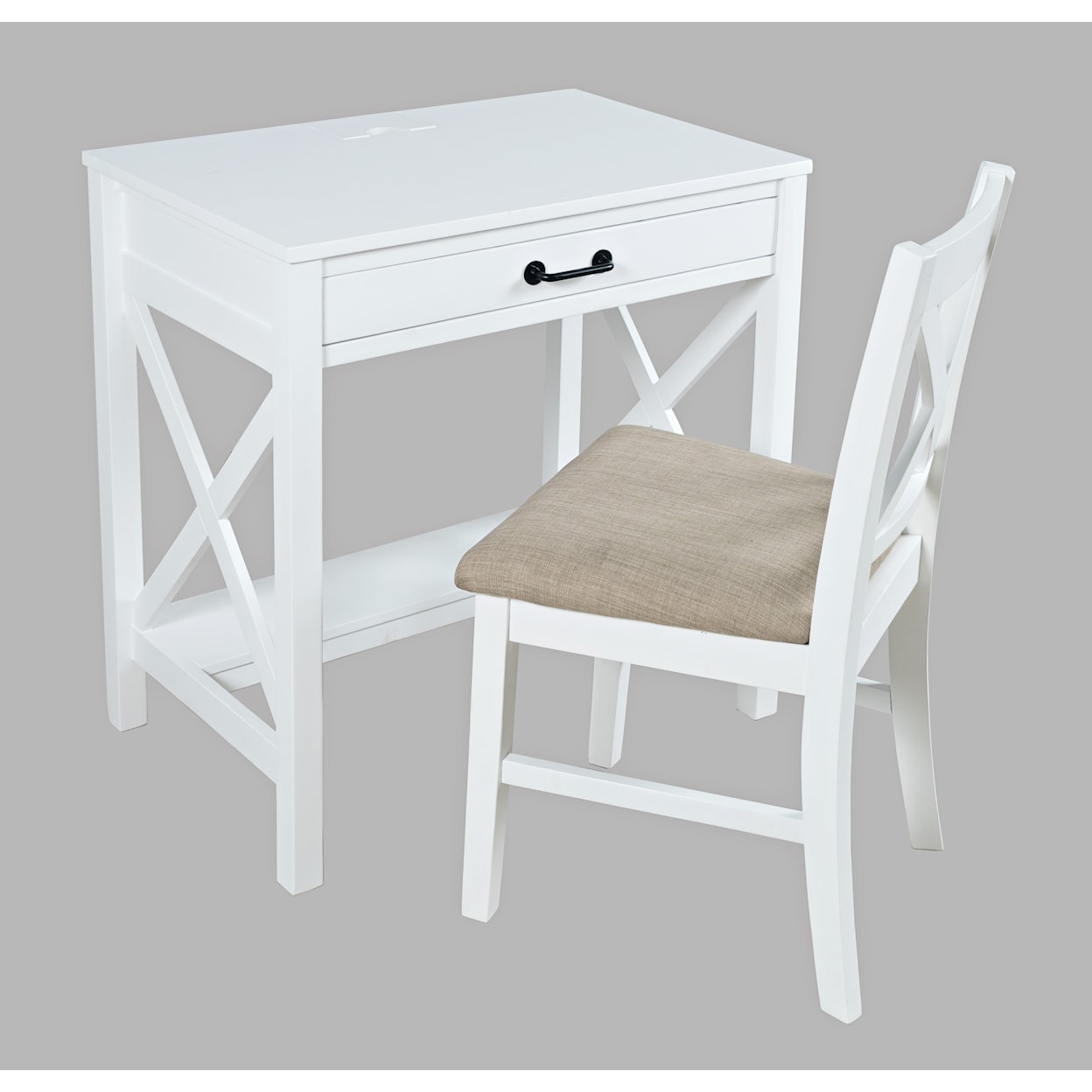 Jofran Hobbs White Desk Chair