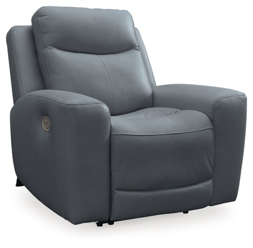 Leather Match Power Recliner