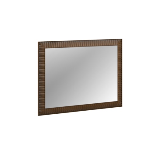 Traditional Landscape Mirror with Reed Pattern