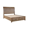 Winners Only Andria California King Sleigh Storage Bed