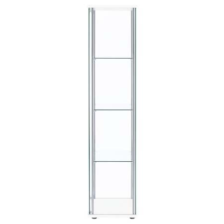 Bellatrix 4-shelf Glass Curio Cabinet