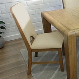 Transitional Upholstered Side Chair with Solid Wood Legs
