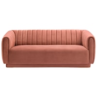 Modern Velvet Sofa with Channel Tufting