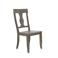 Rustic Farmhouse Customizable Side Chair with Splat Back