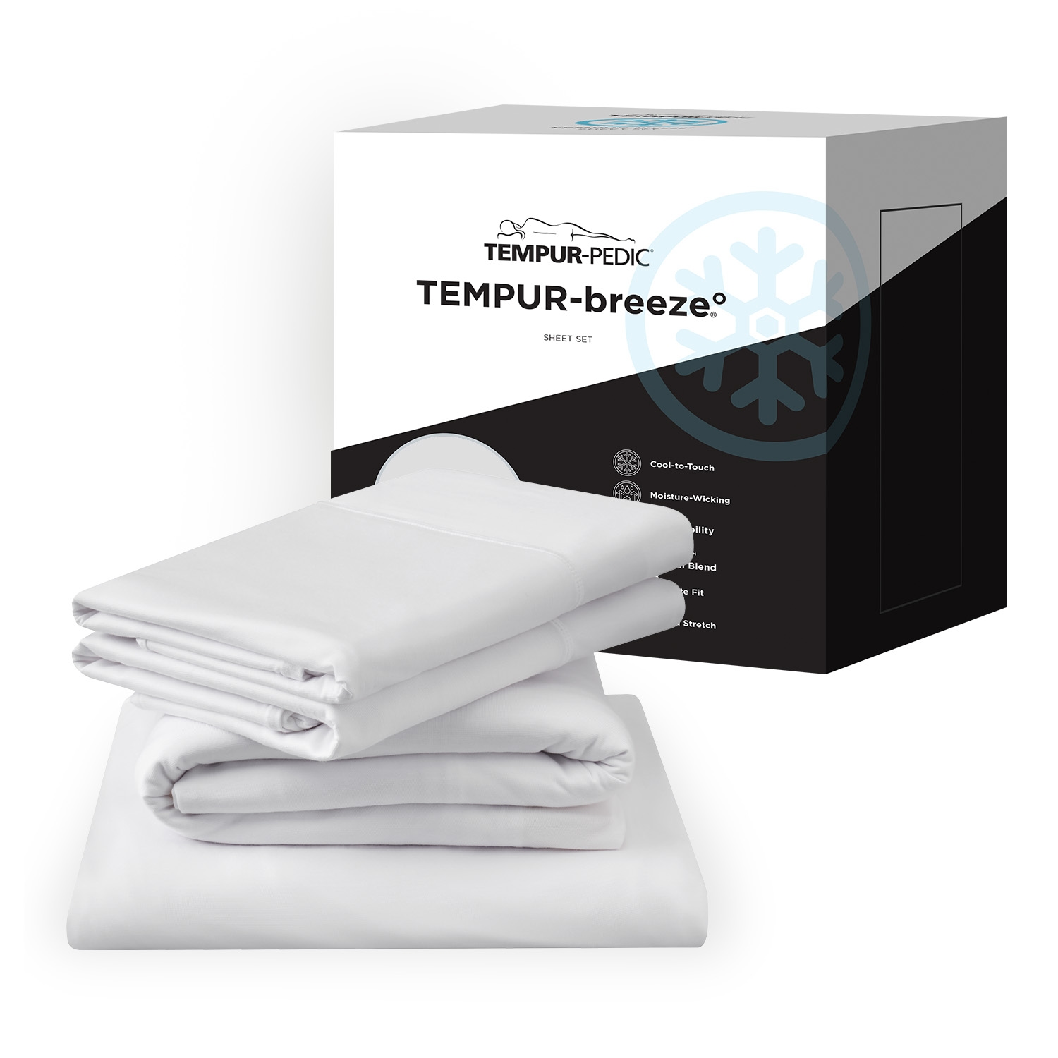 Tempur-Pedic® TEMPUR Breeze Cooling Sheet Set TEMPUR breeze cooling Sheet Set White