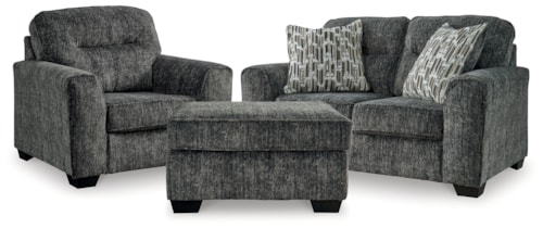 Loveseat, Oversized Chair And Ottoman
