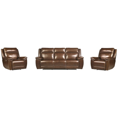 Power Reclining Sofa and Dual Recliners Set