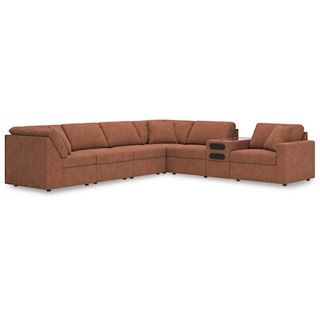 7-Piece Sectional with Audio Console