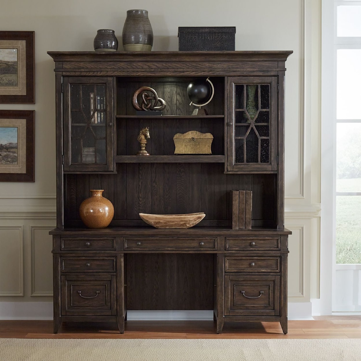 Liberty Furniture Paradise Valley Credenza and Hutch
