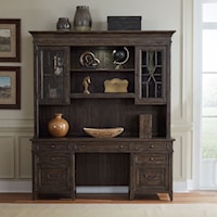 Traditional Credenza and Hutch with Wire Managment