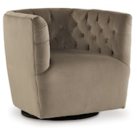 Swivel Accent Chair in Velvet Fabric