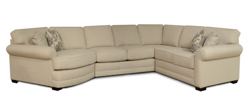 Casual Sectional Sofa with Cuddler