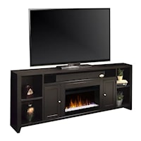 Contemporary 84" Fireplace Media Console