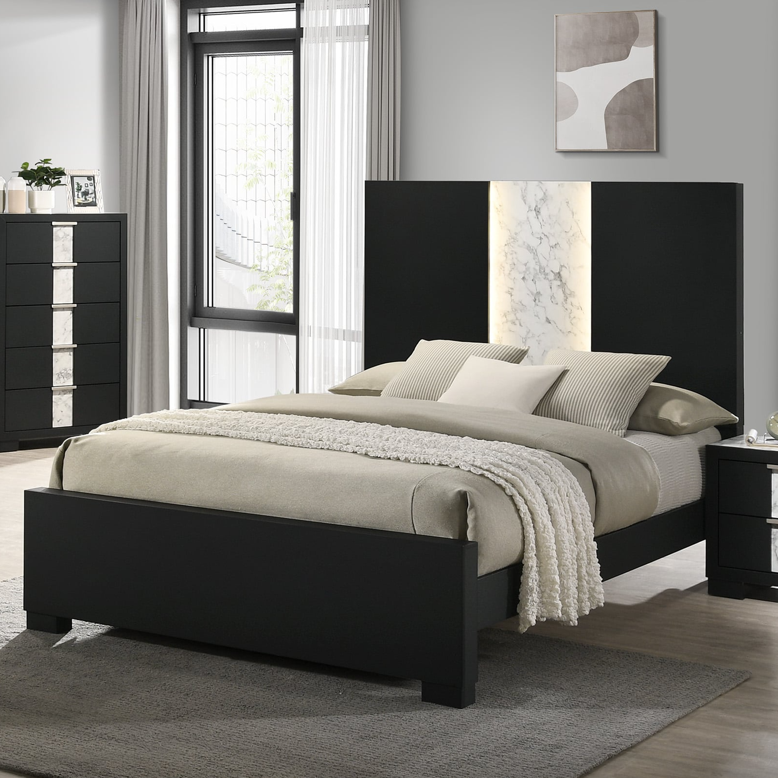 Crown Mark Rangley King Panel Bed