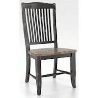 Customizable Side Chair with Slat Back