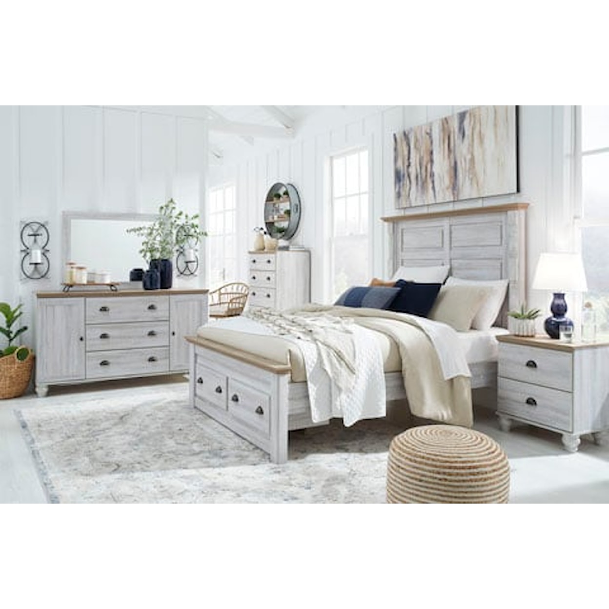 Signature Design by Ashley Furniture Haven Bay Queen Panel Storage Bed